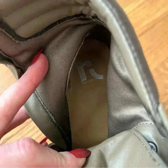 Report Women's Bronx Military Combat Moto Lace Up Mid Calf Heeled Boots Size 10 - Picture 9 of 9